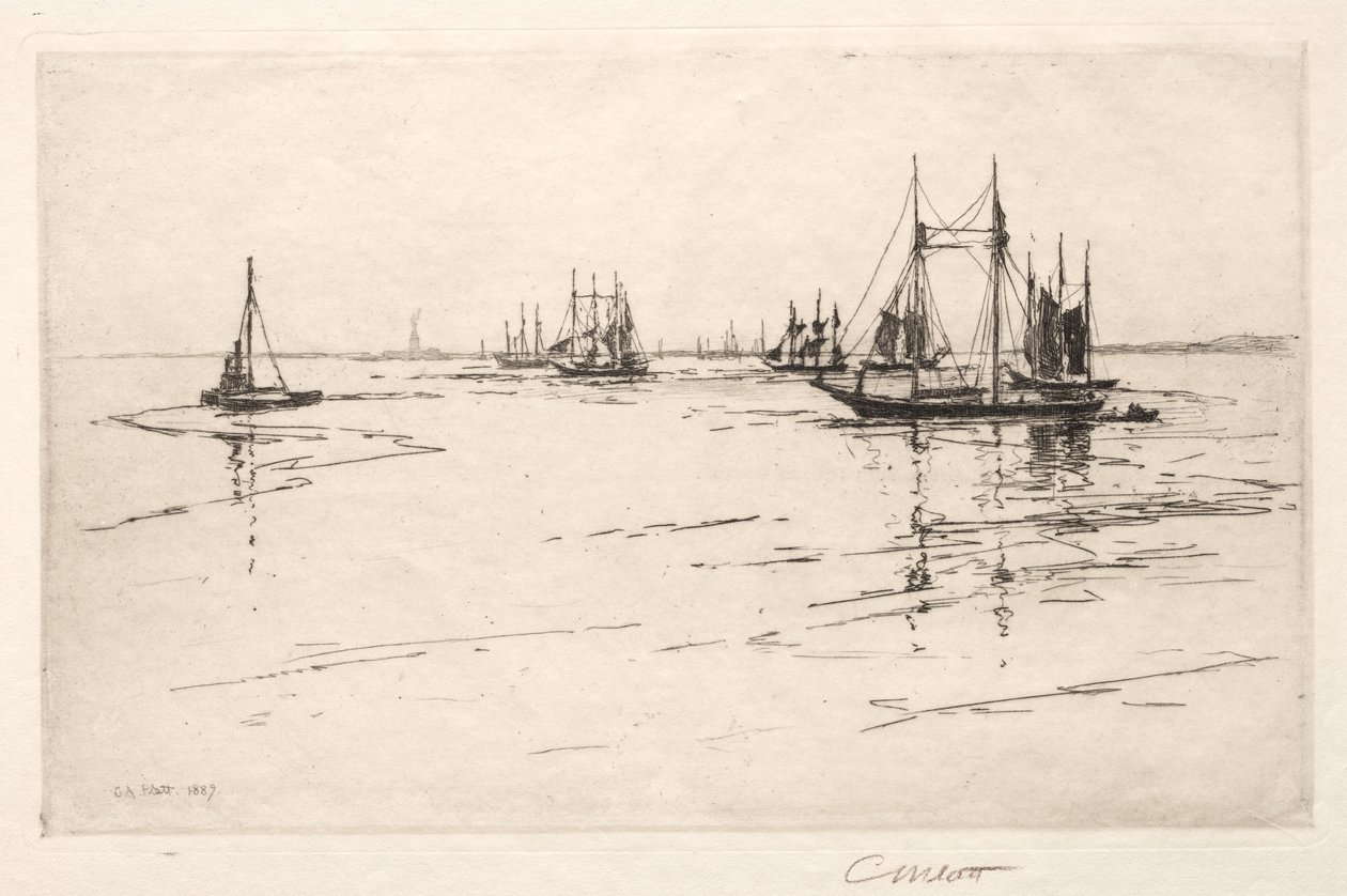 Buttermilk Channel, New York, 1889. av Charles Adams Platt