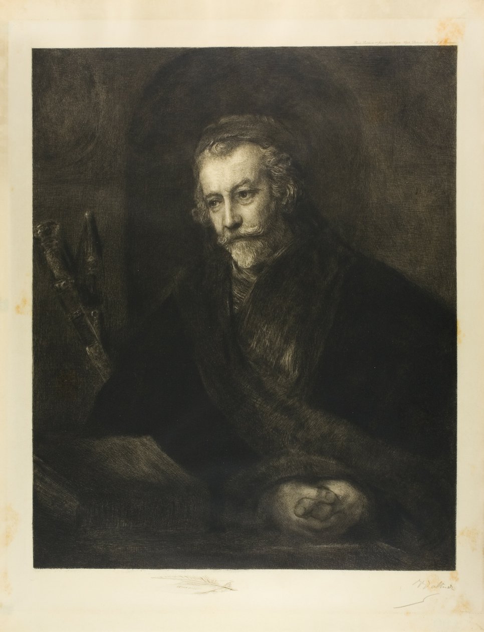 Portrett av en mann med lue av Charles Albert Waltner