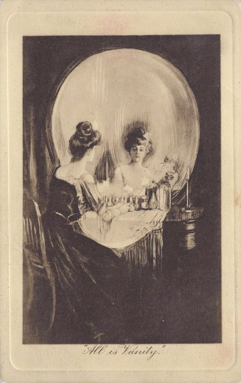 Tout est vanite - All is Vanity av Gilbert, Charles Allan (1873-1929), ca. 1900 - Litografi - Privat samling av Charles Allan Gilbert