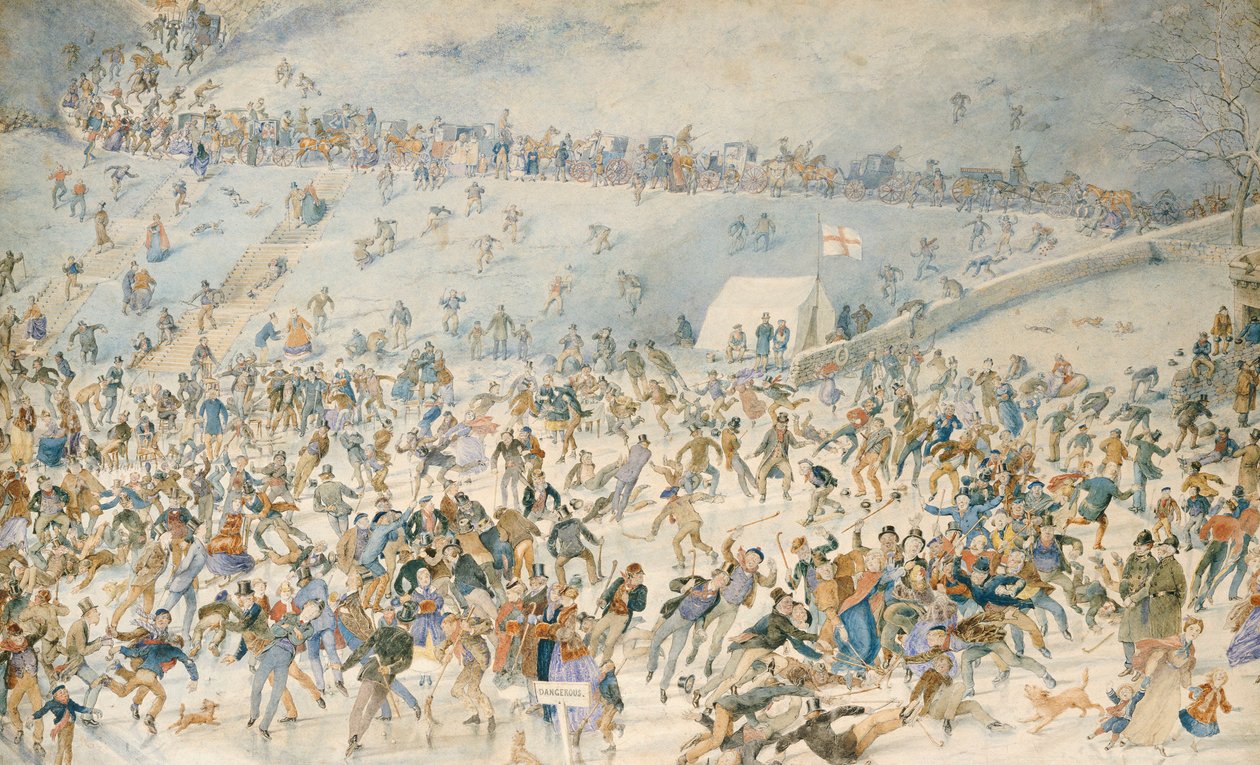 Kunstløp på skøyter, 1876 av Charles Altamont Doyle