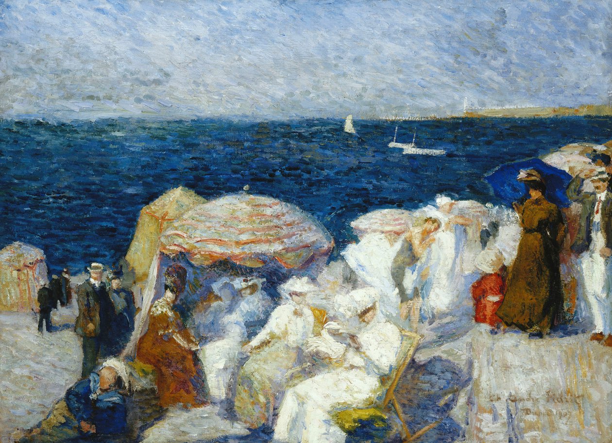 På stranden, Dieppe; På stranden, Dieppe, 1907 av Charles Andre Fridit