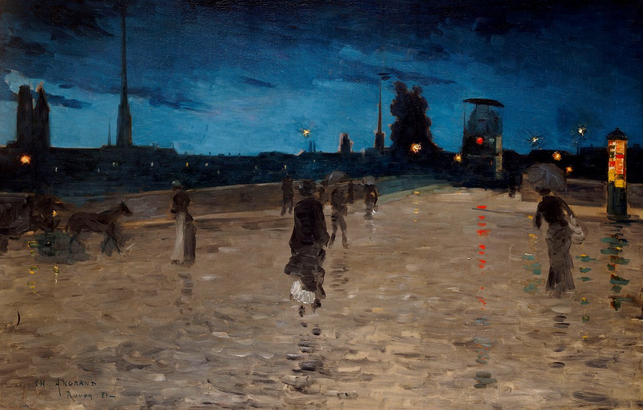 Steinbroen, Rouen, 1881 av Charles Angrand