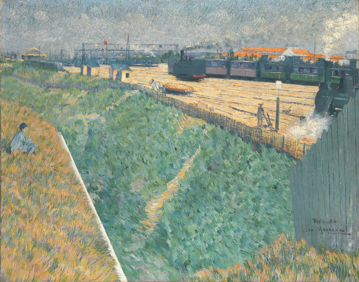 Western Railway ved utgangen fra Paris, 1886 av Charles Angrand