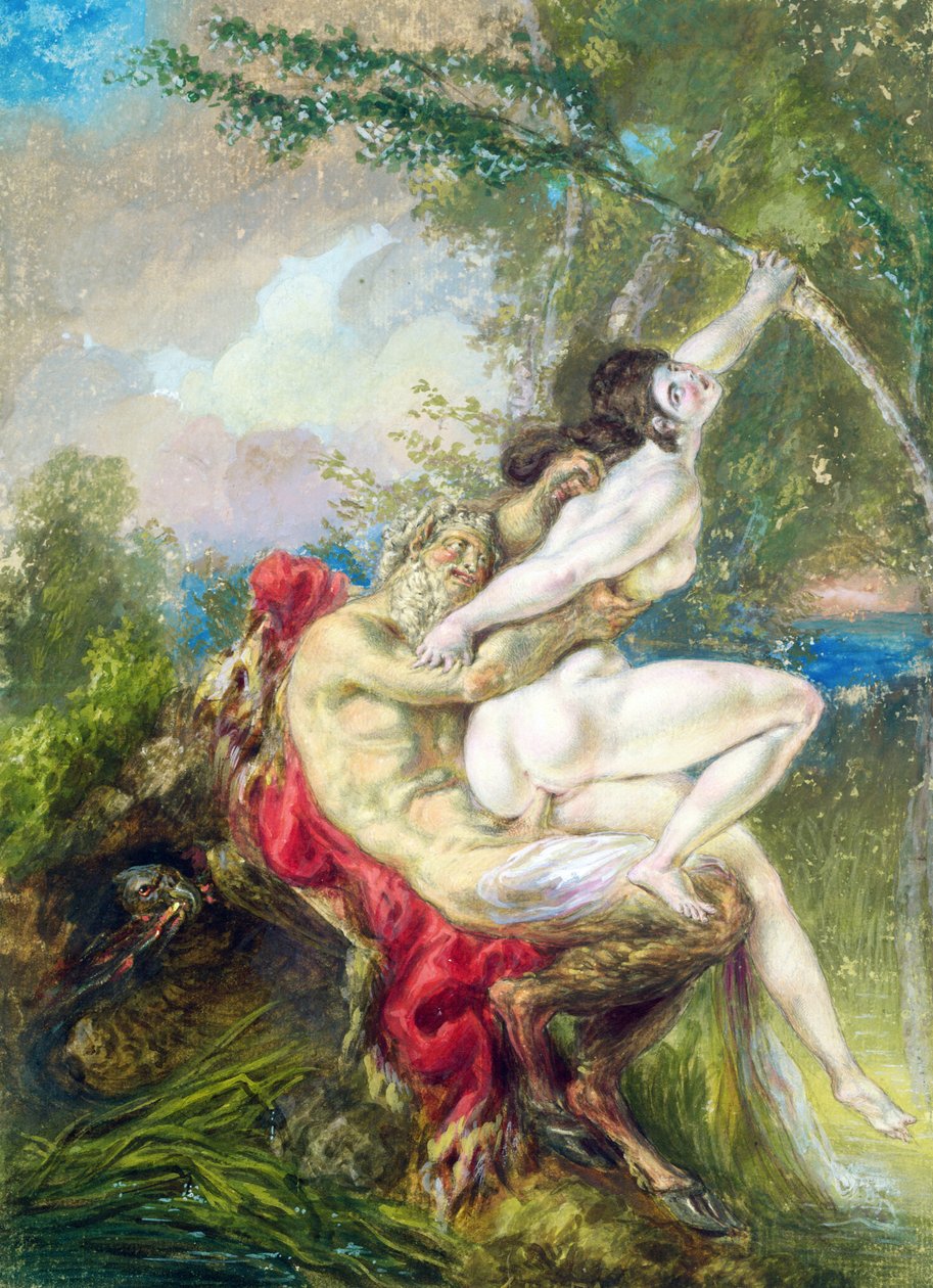 Jupiter og Antiope, fra Universal History av Charles Antoine (attr. to) Coypel