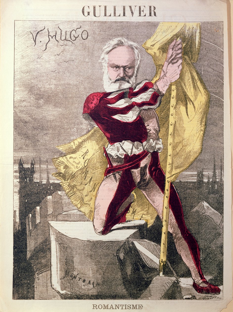 Karikatur av Victor Hugo (1802-85) fra 