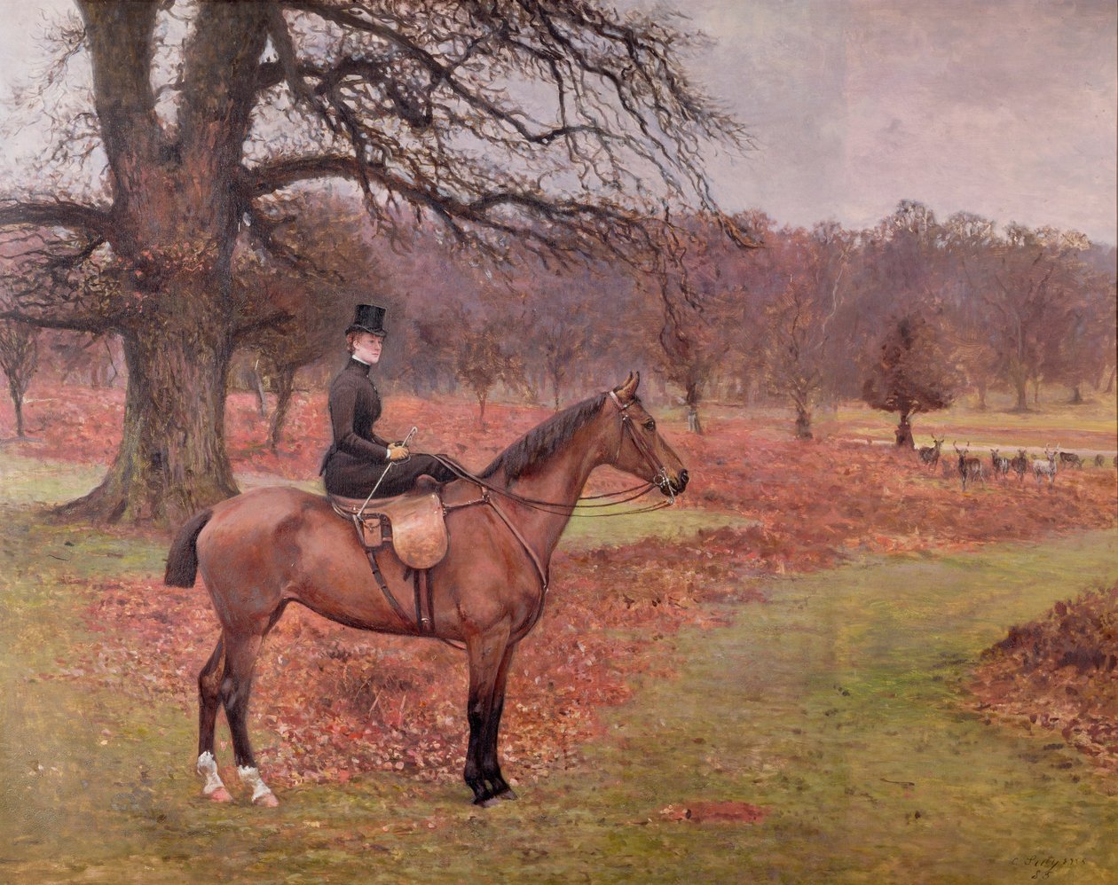 Lady Mabel Bridgeman på Claribel, 1885 av Charles Augustus Henry Lutyens