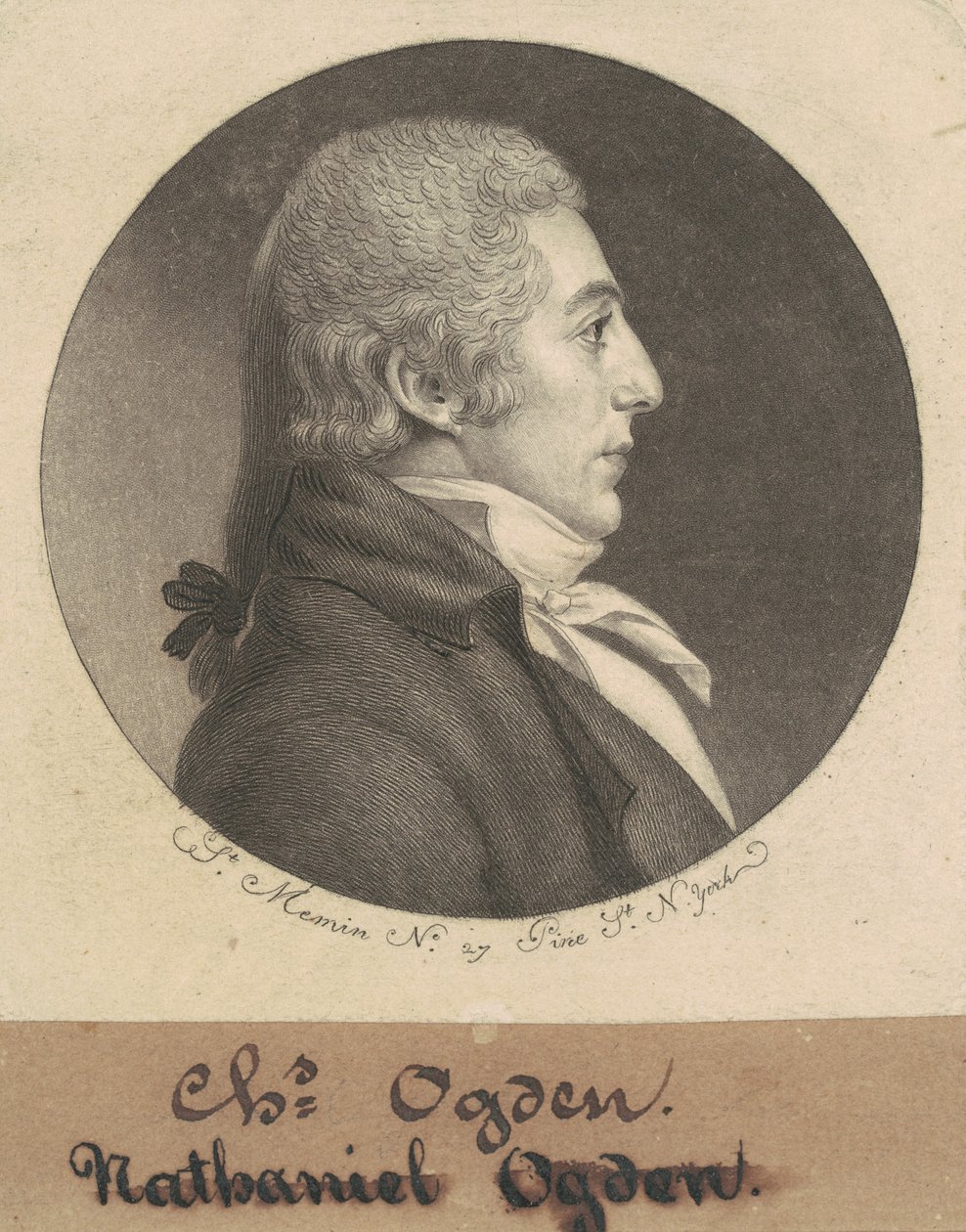 Abraham Ogden, Jr. av Charles B. J. Févret de Saint Mémin