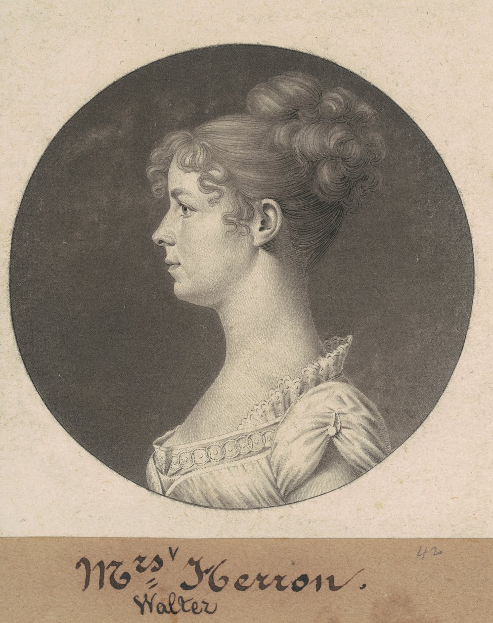 Ann Plume Herron av Charles B. J. Févret de Saint Mémin