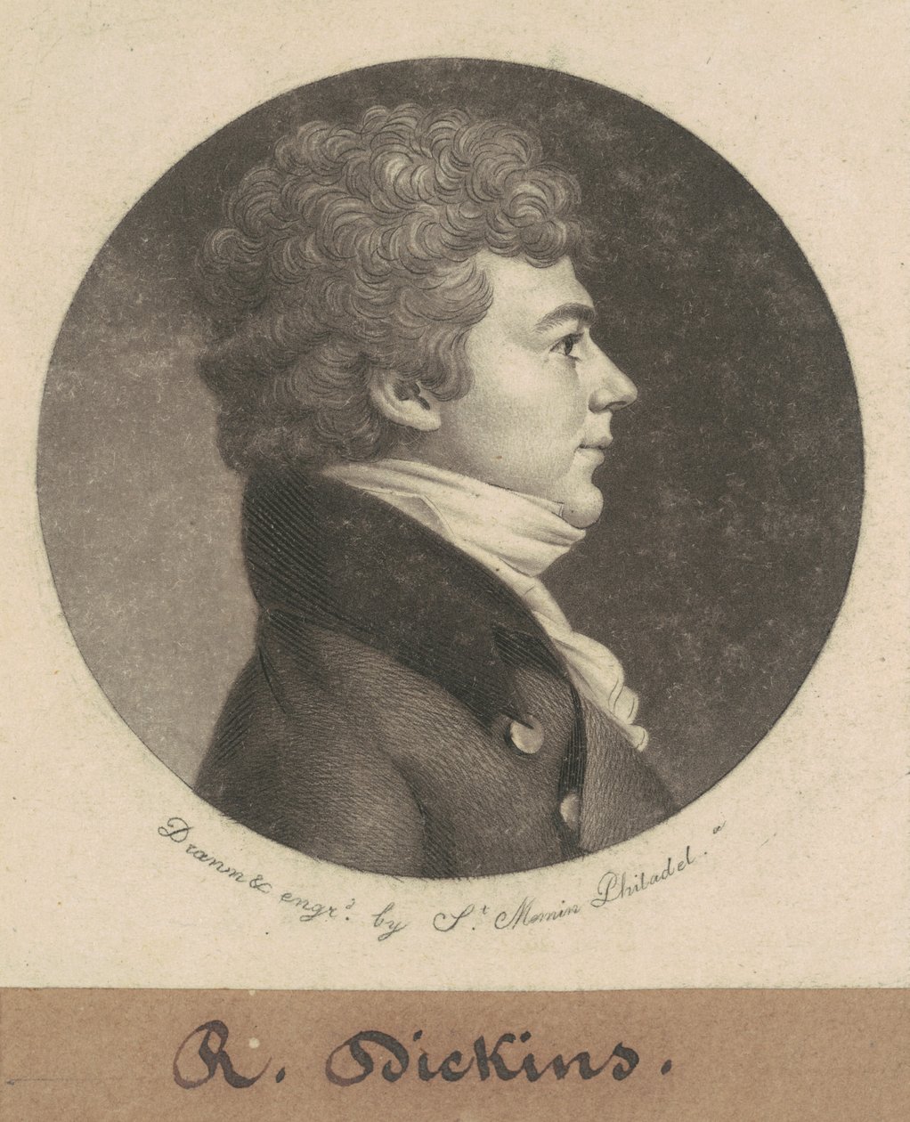 Asbury Dickins av Charles B. J. Févret de Saint Mémin