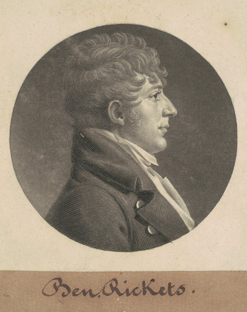 Benjamin Ricketts av Charles B. J. Févret de Saint Mémin