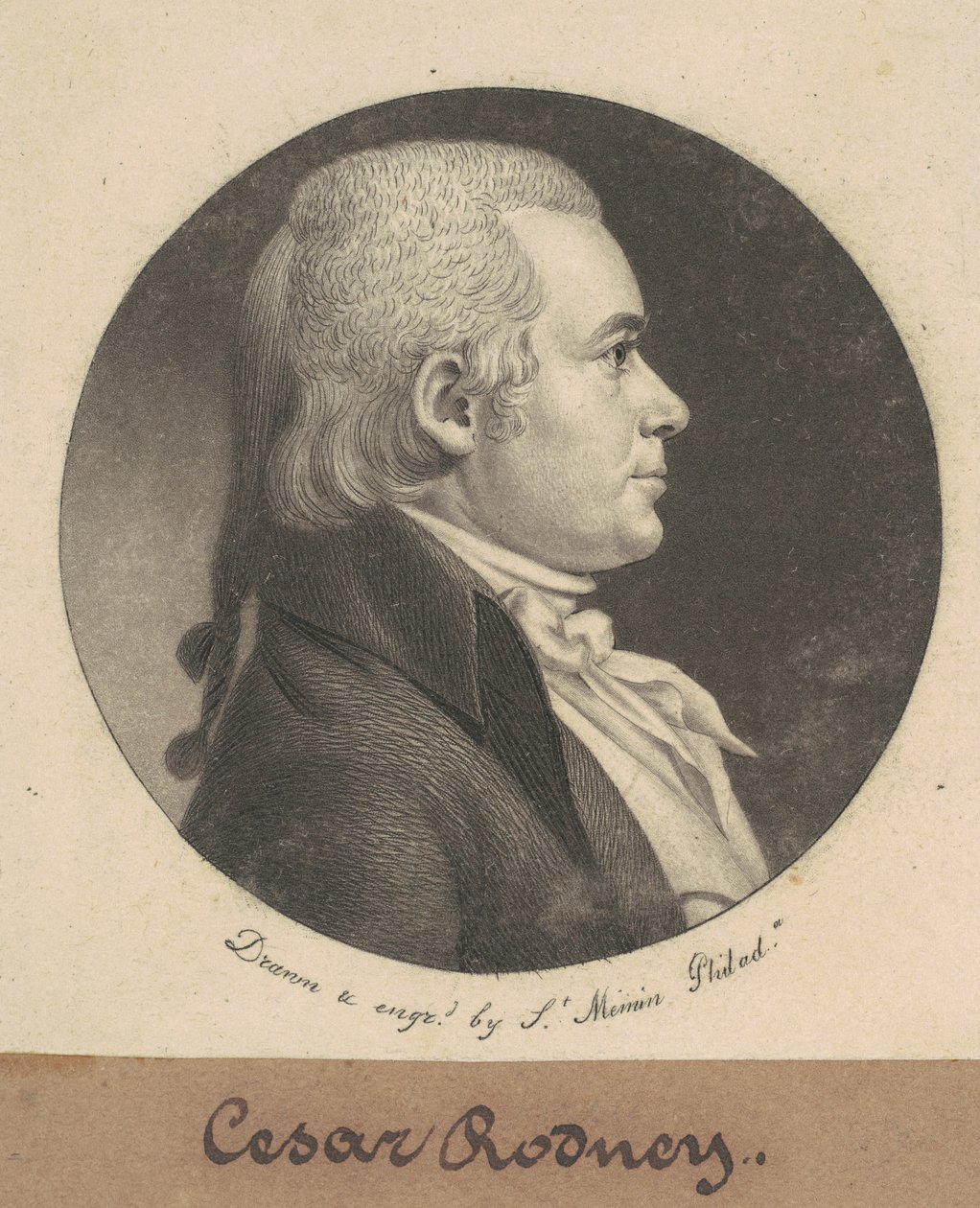 Cæsar Augustus Rodney av Charles B. J. Févret de Saint Mémin
