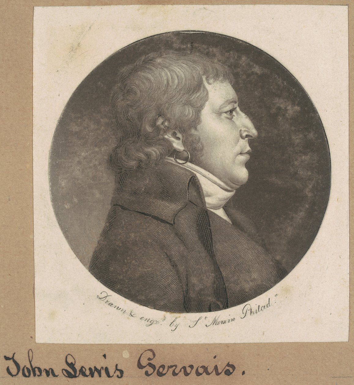 Charles N.D. Gervais av Charles B. J. Févret de Saint Mémin