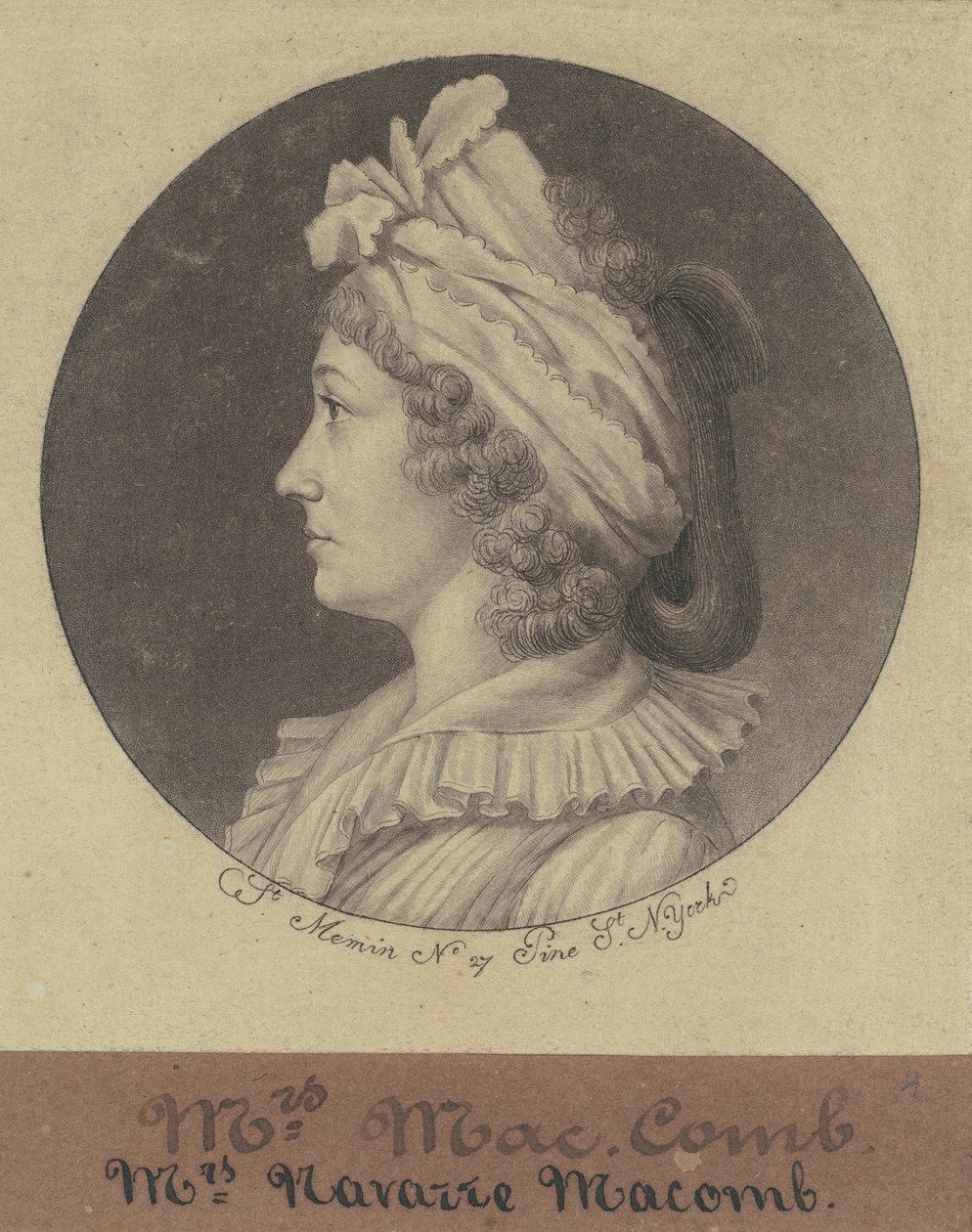 Christina Livingston Macomb av Charles B. J. Févret de Saint Mémin