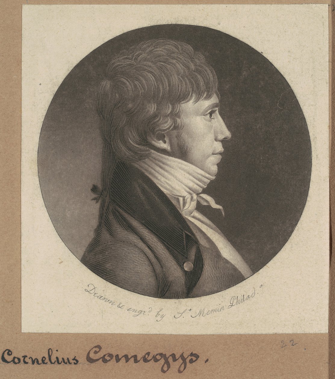 Cornelius Comegys av Charles B. J. Févret de Saint Mémin