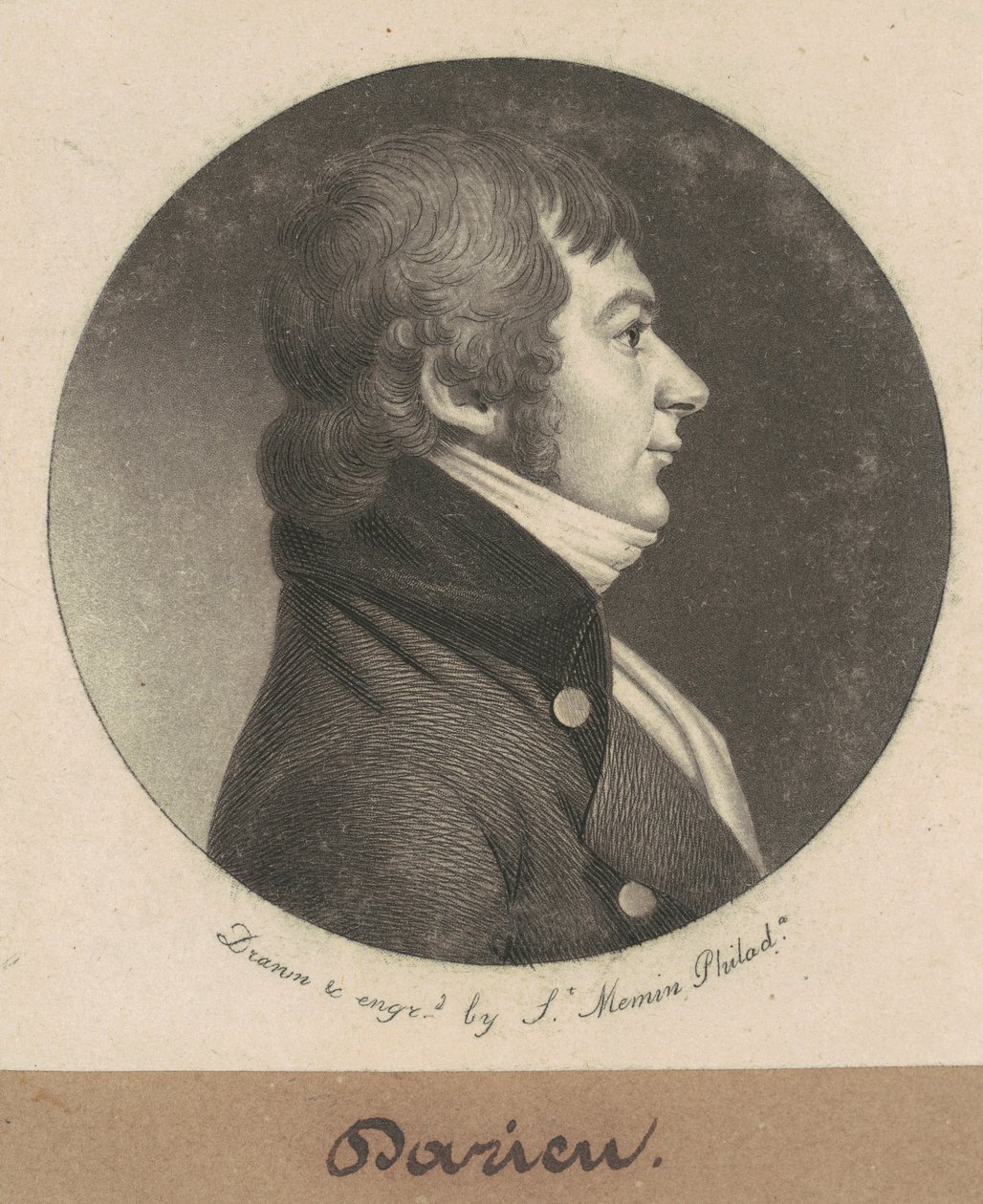 Dareios av Charles B. J. Févret de Saint Mémin