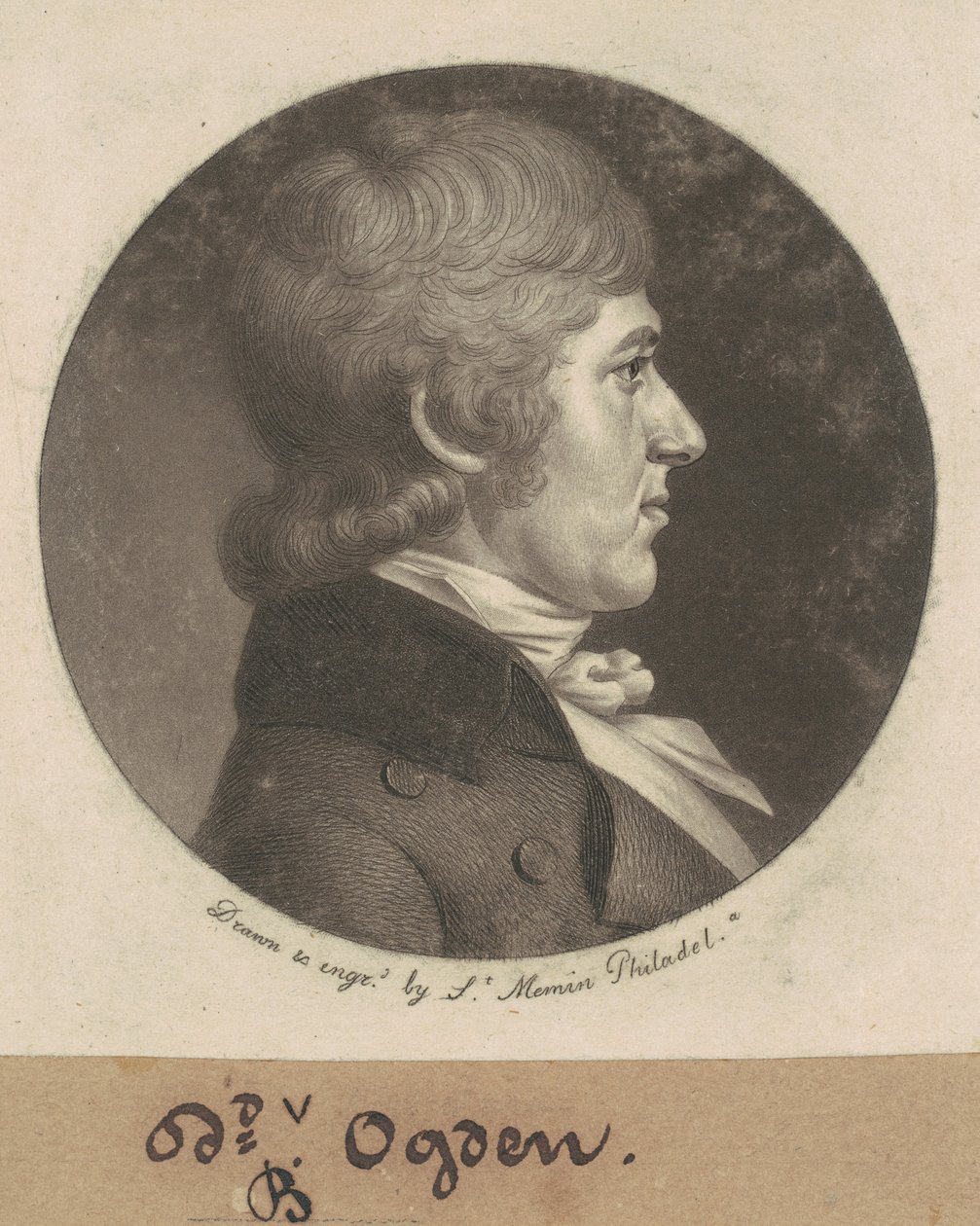 David Bayard Ogden av Charles B. J. Févret de Saint Mémin