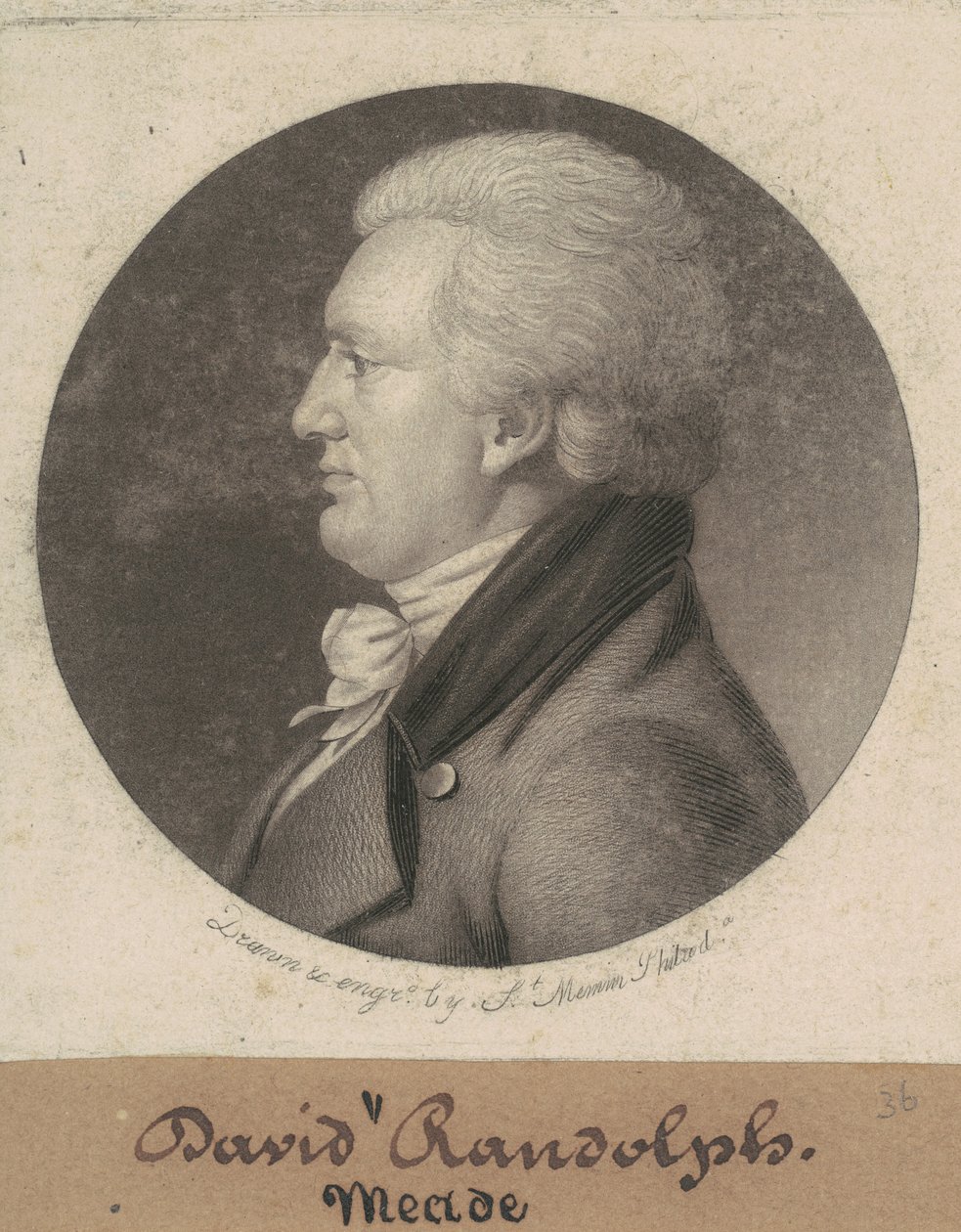 David Meade Randolph av Charles B. J. Févret de Saint Mémin