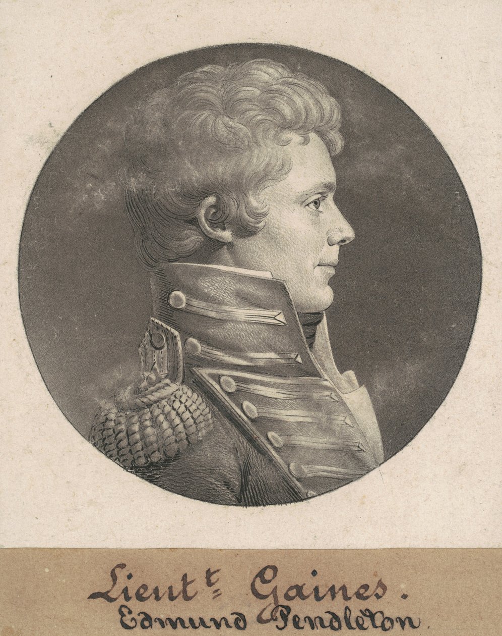 Edmund Pendleton Gaines av Charles B. J. Févret de Saint Mémin