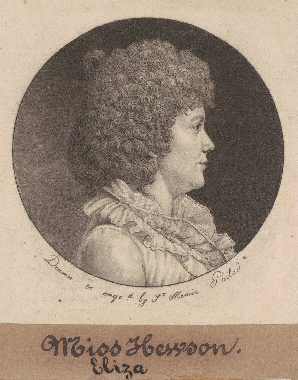 Eliza Hewson av Charles B. J. Févret de Saint Mémin