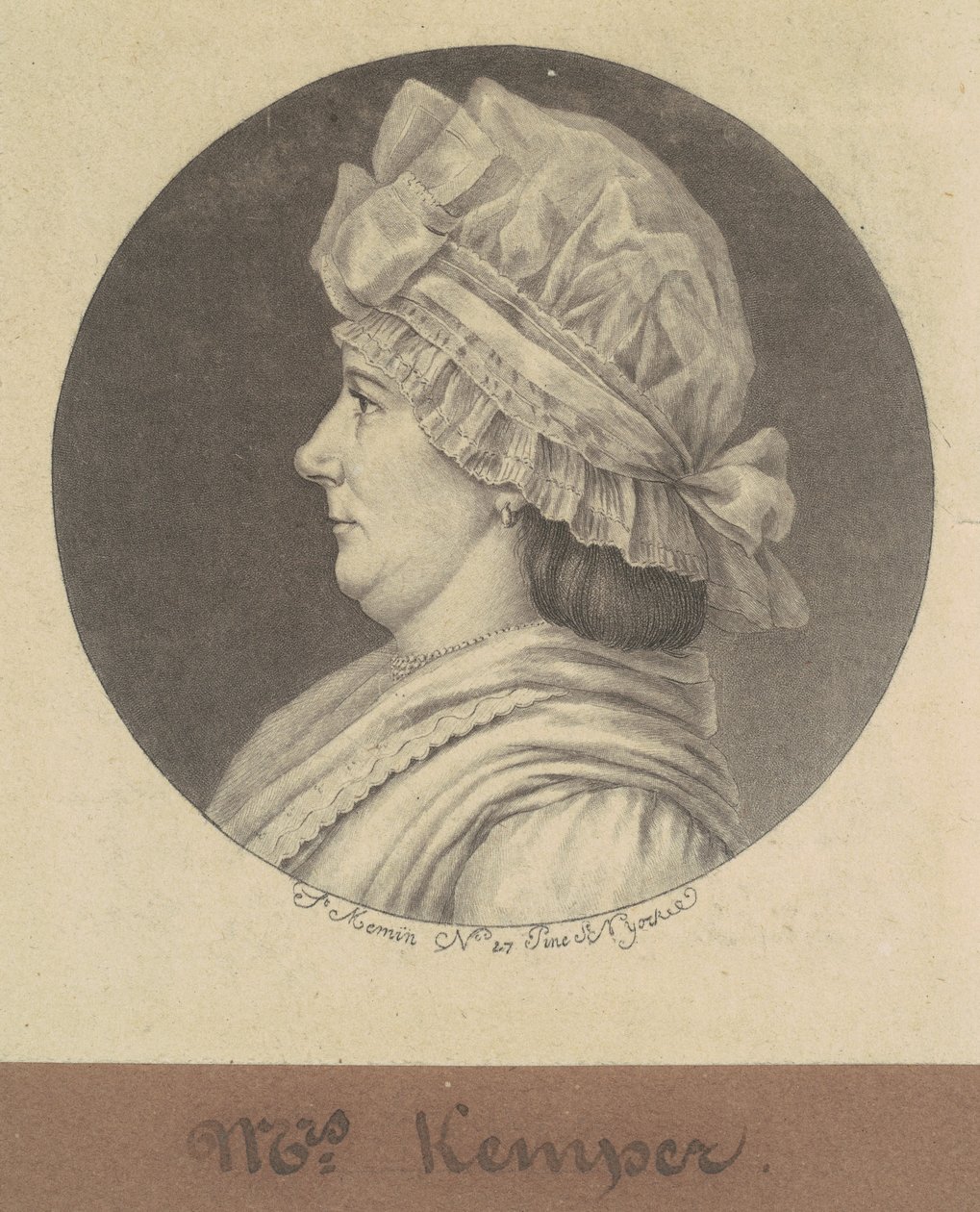 Elizabeth Marius Kemper av Charles B. J. Févret de Saint Mémin