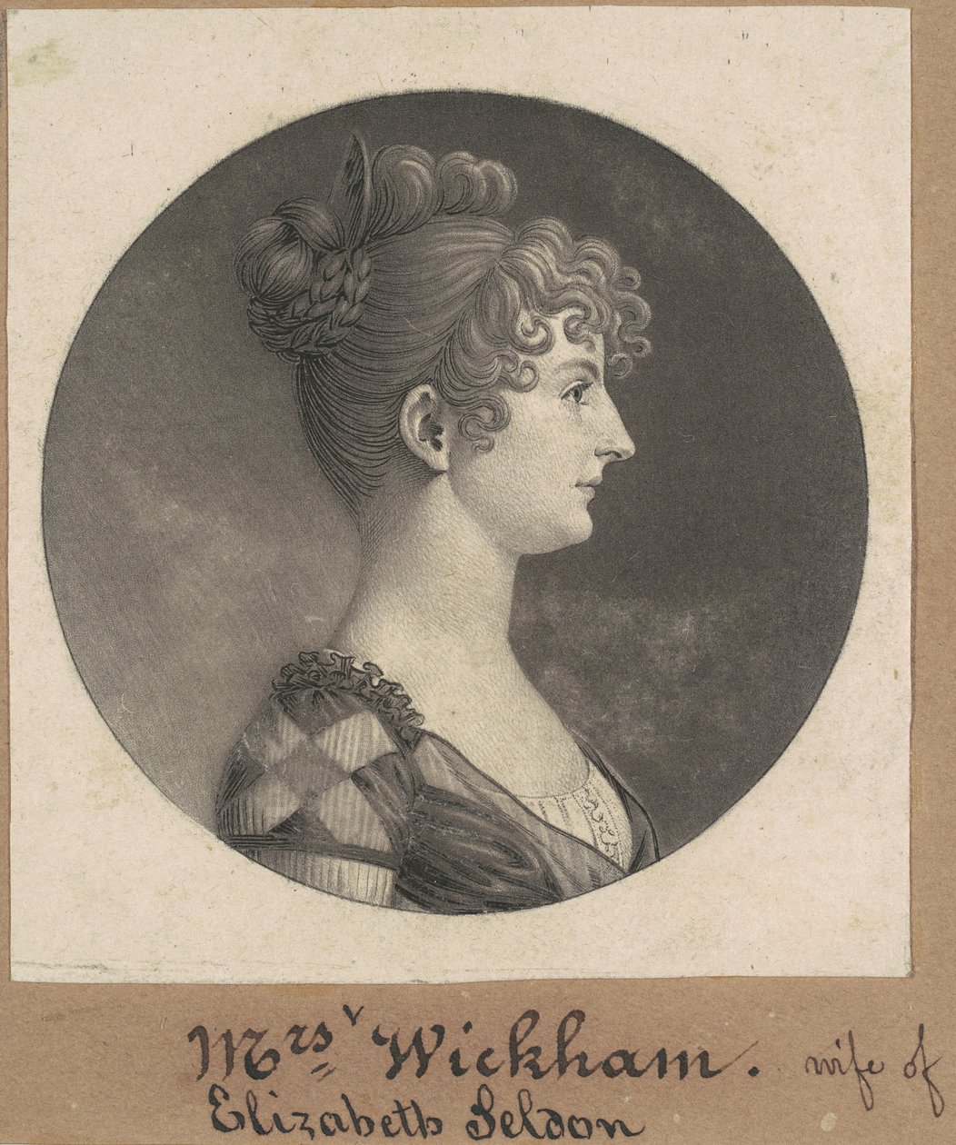 Elizabeth Selden McClurg Wickham av Charles B. J. Févret de Saint Mémin