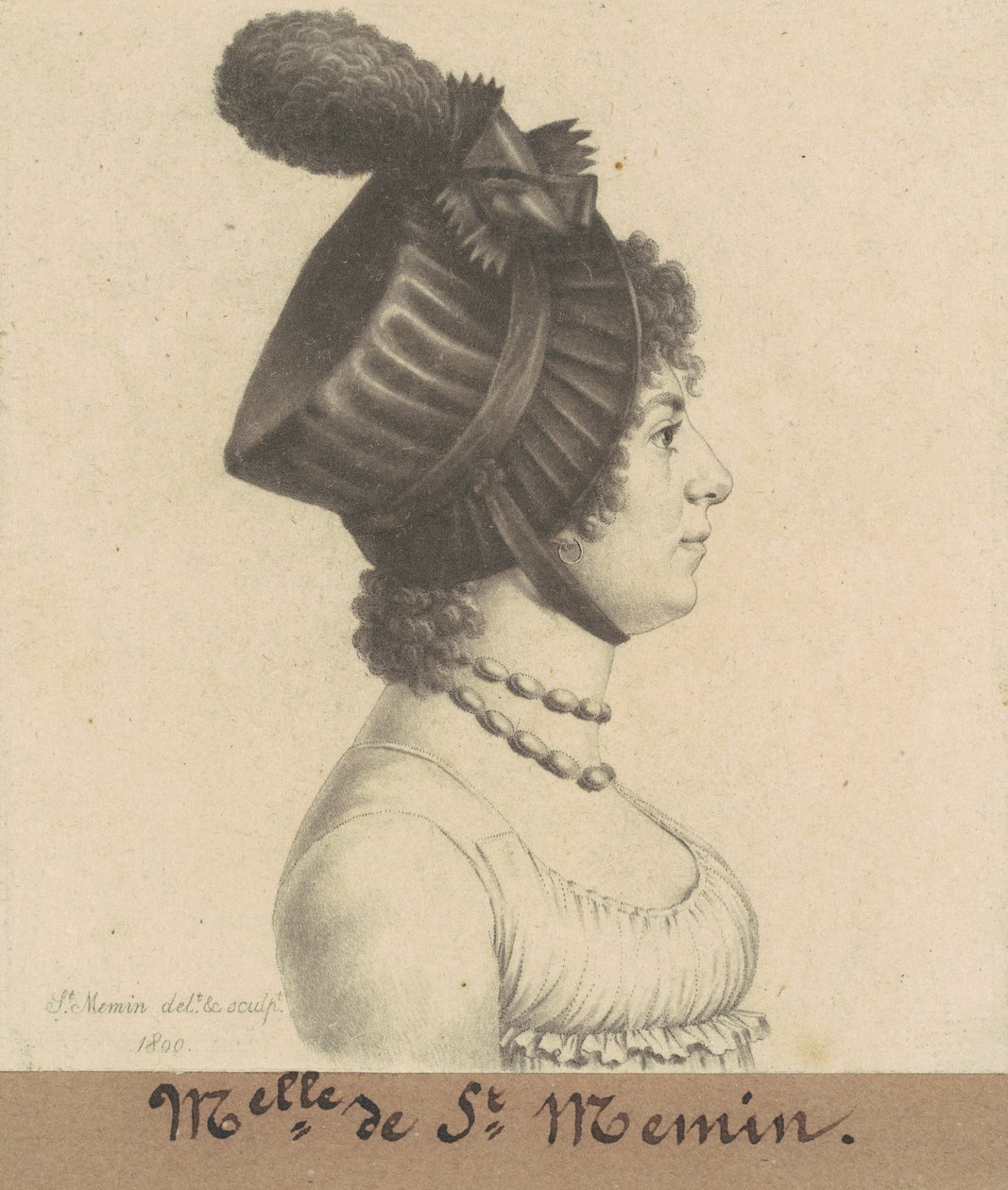 Étiennette-Charlotte-Adelaide Févret fra Saint-Mémin av Charles B. J. Févret de Saint Mémin