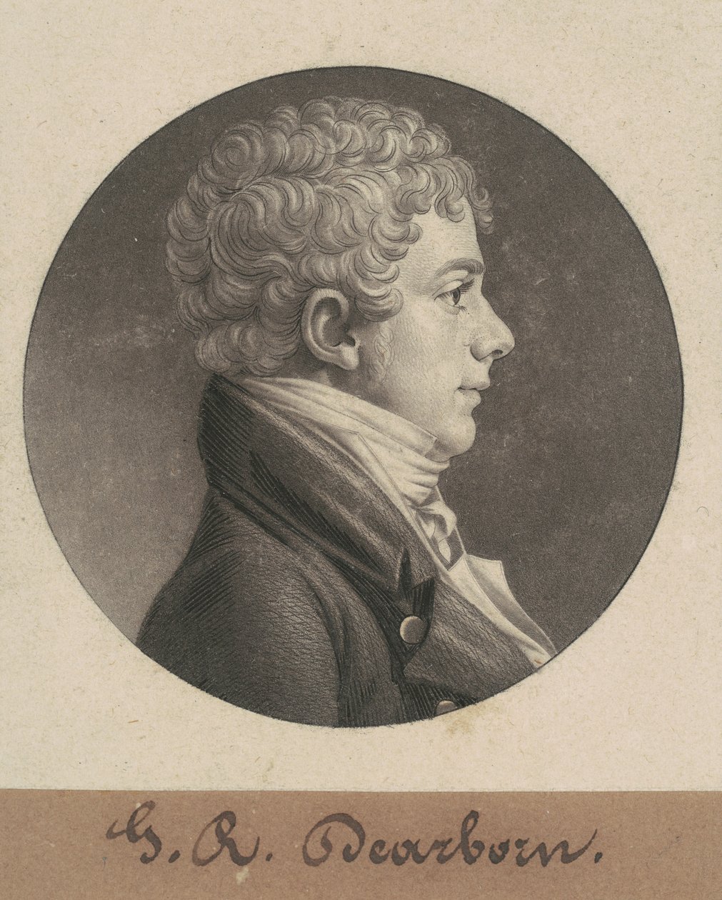 George Raleigh Dearborn av Charles B. J. Févret de Saint Mémin