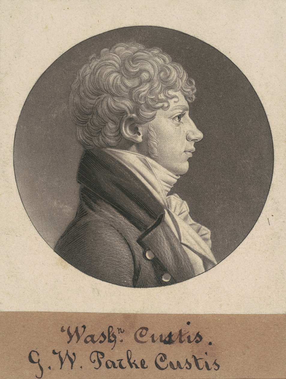 George Washington Parke Custis av Charles B. J. Févret de Saint Mémin
