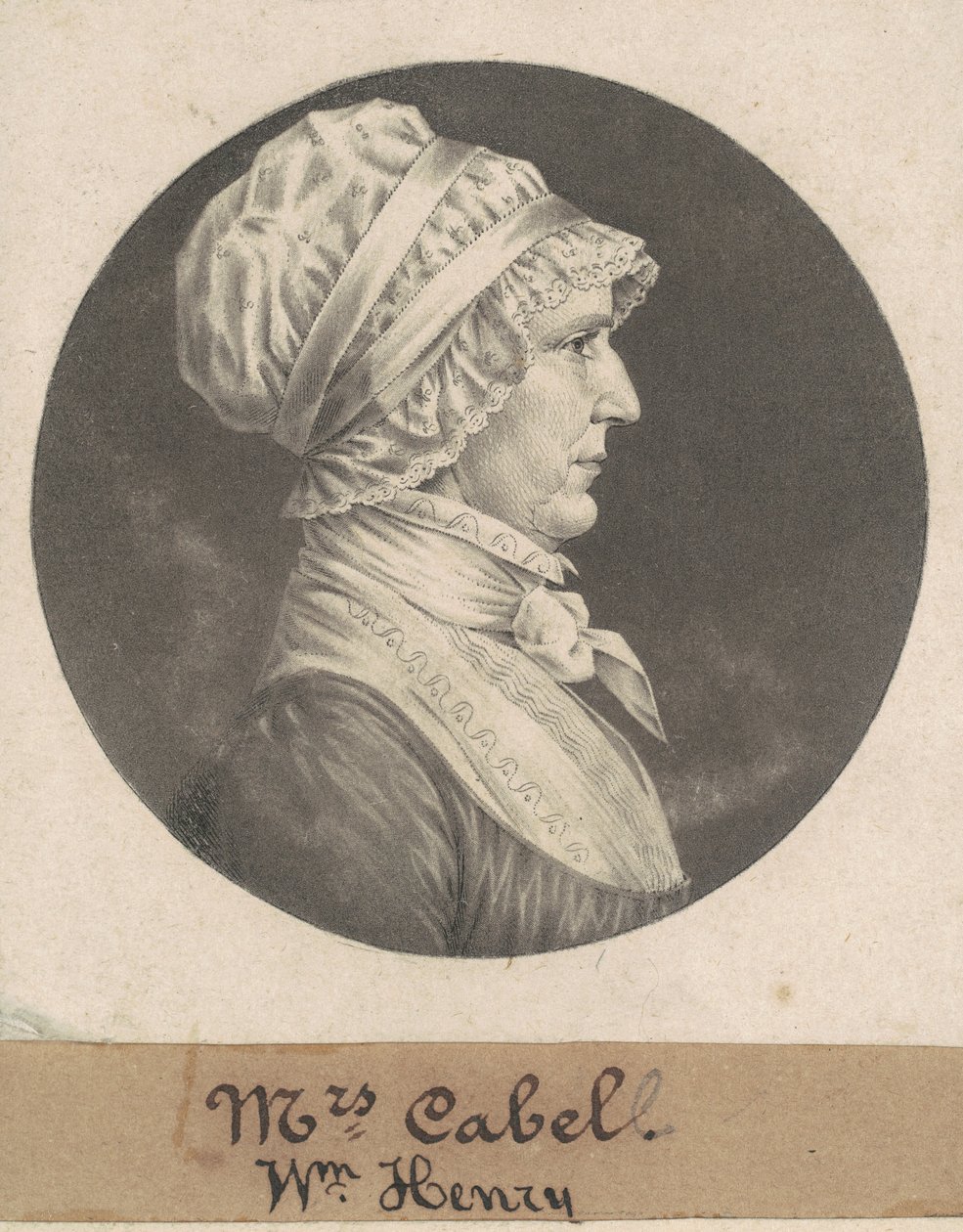 Hannah Carrington Cabell av Charles B. J. Févret de Saint Mémin