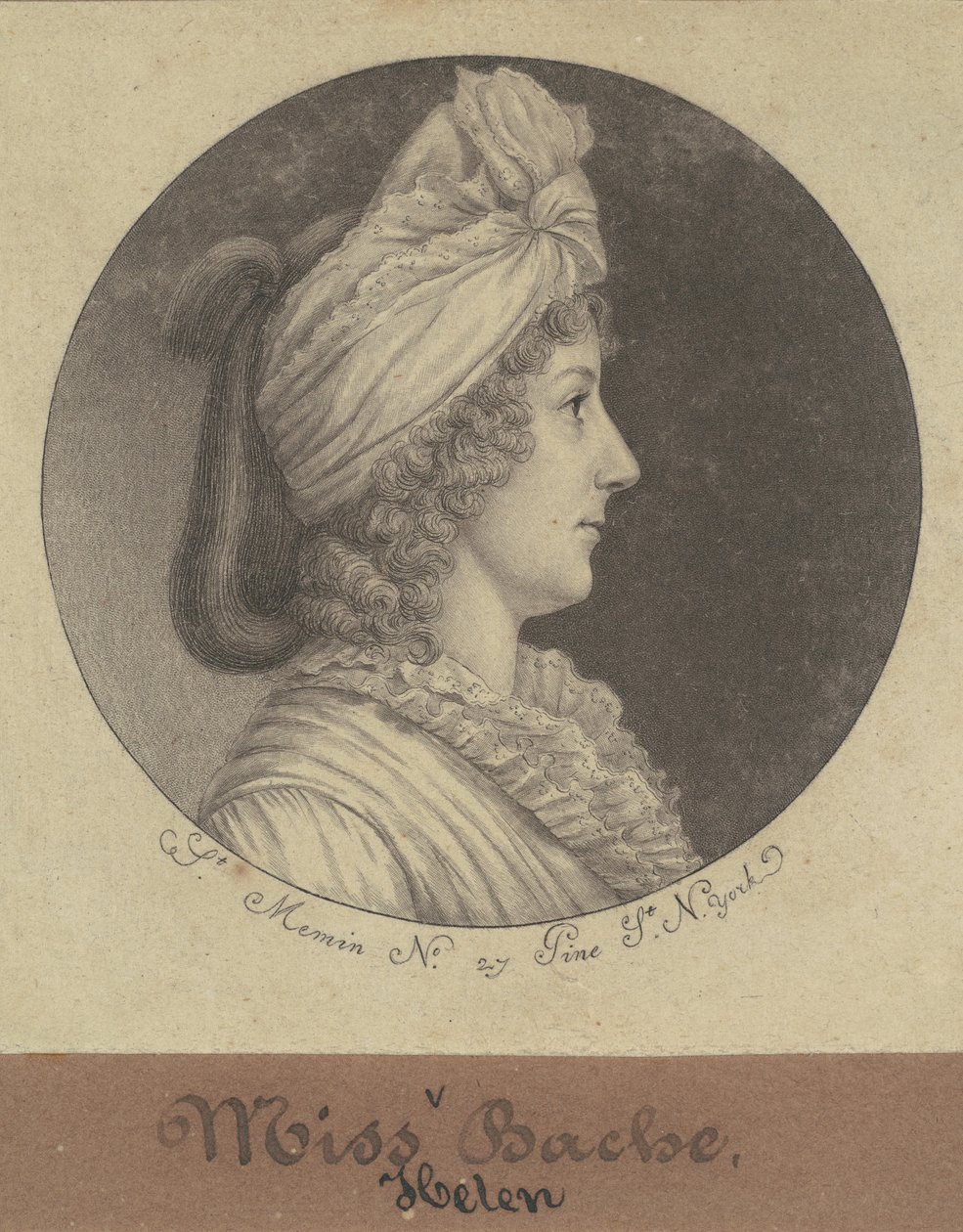 Helena Bache av Charles B. J. Févret de Saint Mémin