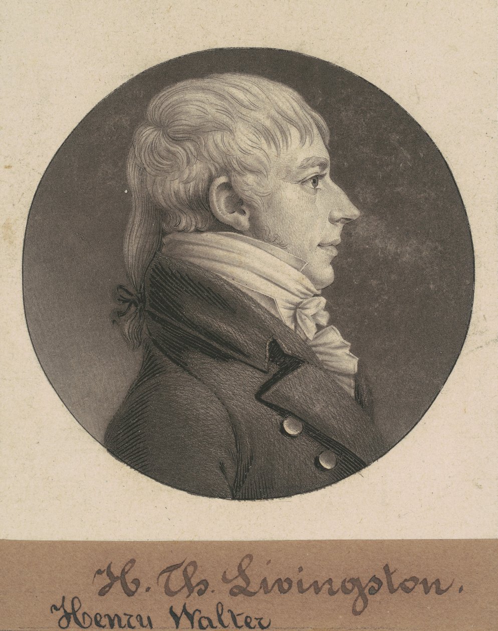 Henry Walter Livingston av Charles B. J. Févret de Saint Mémin