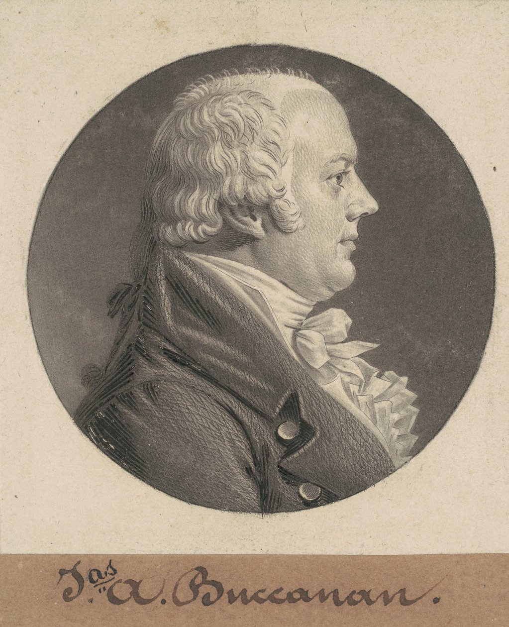 James A. Buchanan av Charles B. J. Févret de Saint Mémin