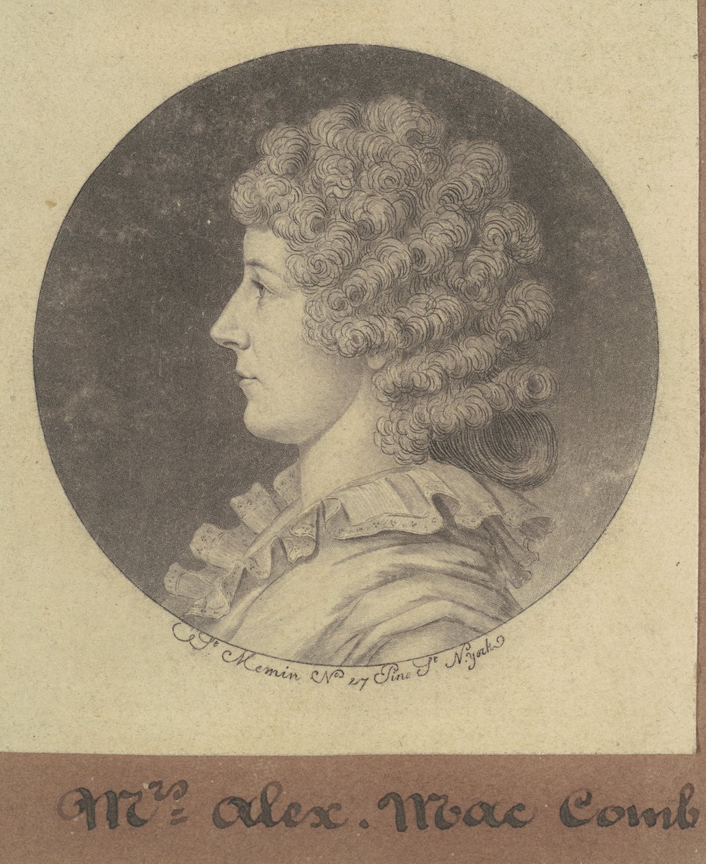 Janette Marshall Macomb av Charles B. J. Févret de Saint Mémin