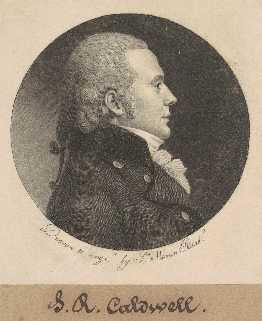 John Edwards Caldwell av Charles B. J. Févret de Saint Mémin