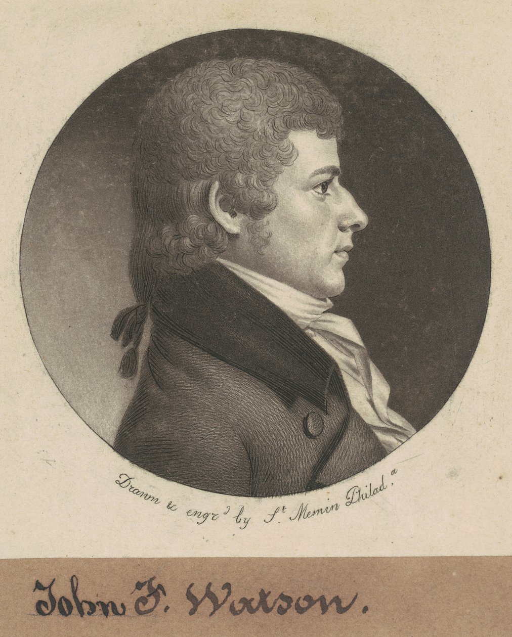 John Fanning Watson av Charles B. J. Févret de Saint Mémin