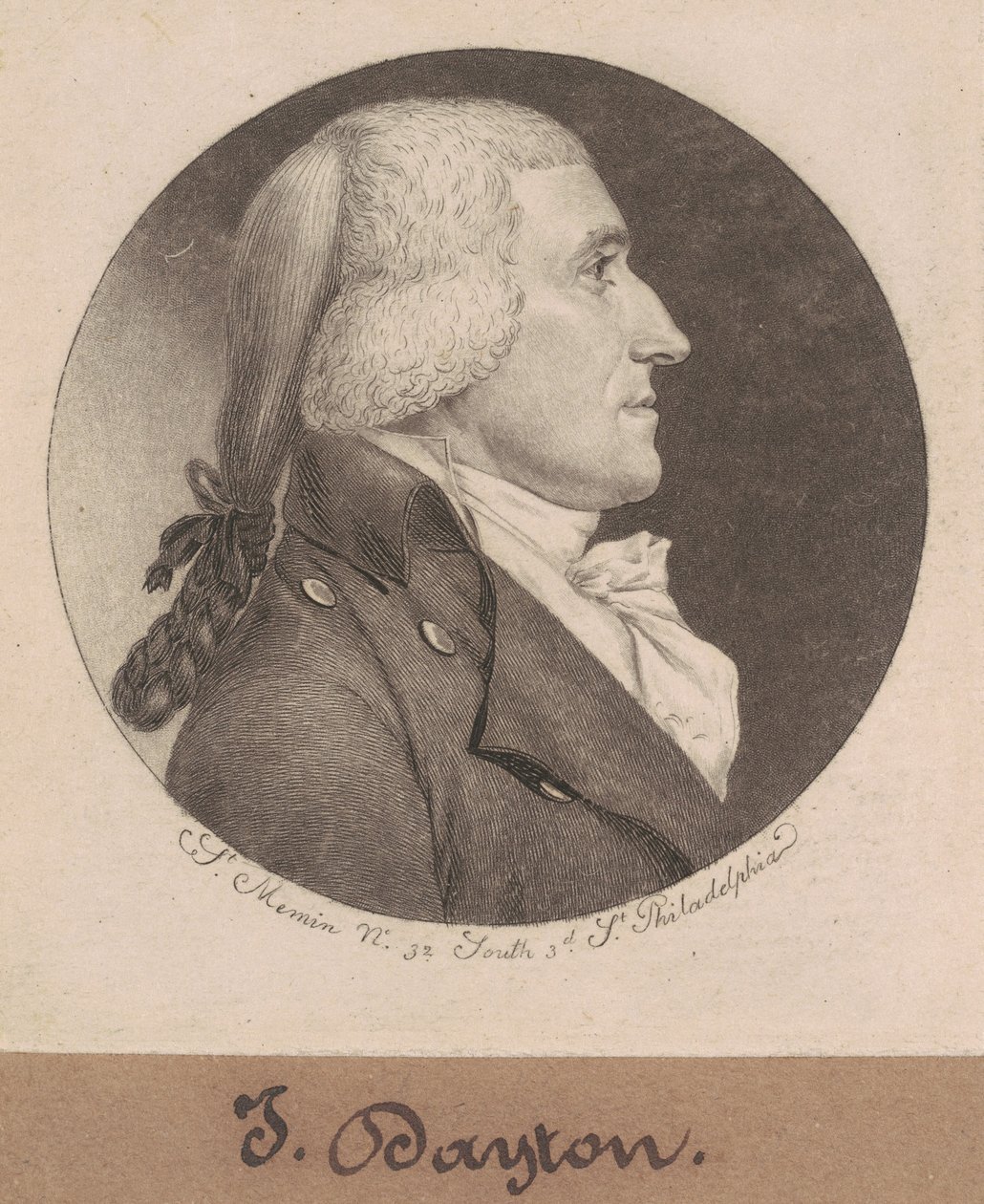 Jonathan Dayton av Charles B. J. Févret de Saint Mémin