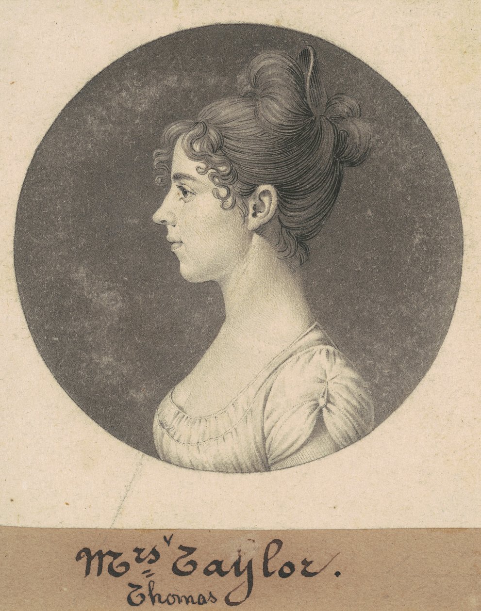 Lucy Harrison Singleton Taylor av Charles B. J. Févret de Saint Mémin