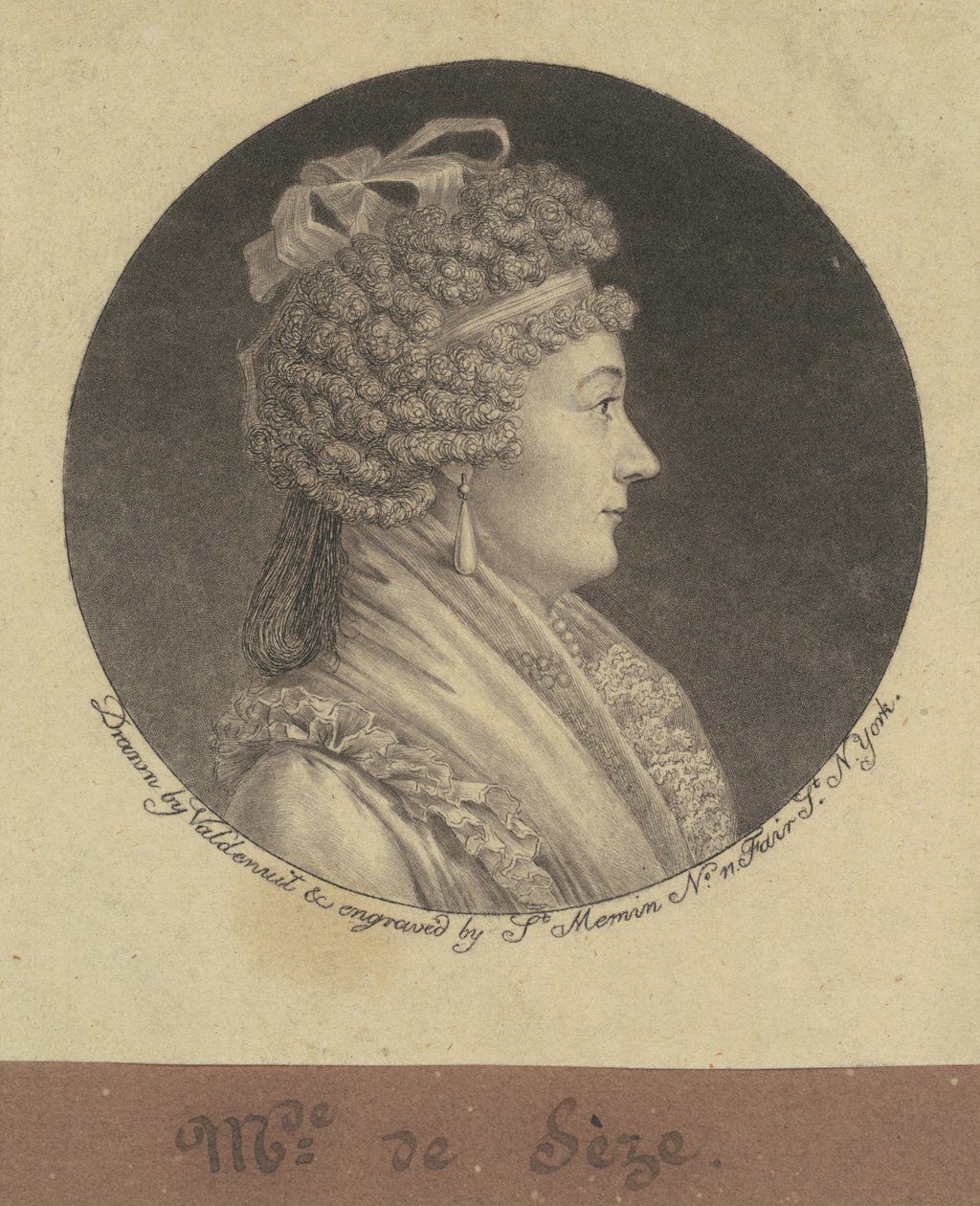 Madame Jean de Seze av Charles B. J. Févret de Saint Mémin