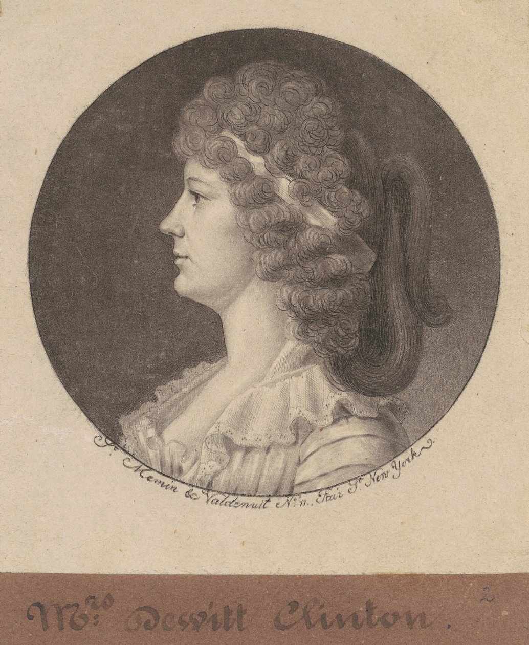 Maria Franklin Clinton av Charles B. J. Févret de Saint Mémin
