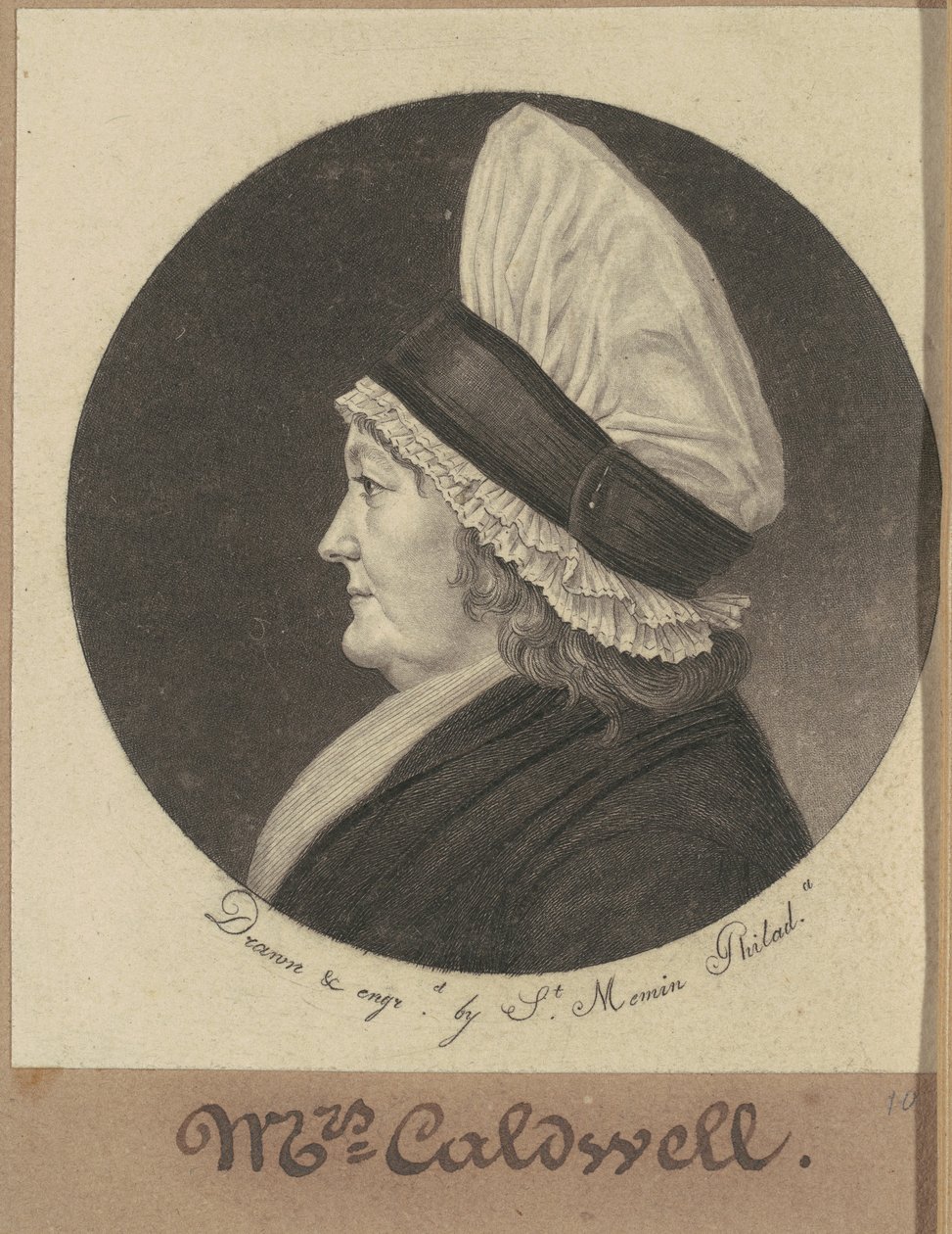 Martha Round Caldwell av Charles B. J. Févret de Saint Mémin