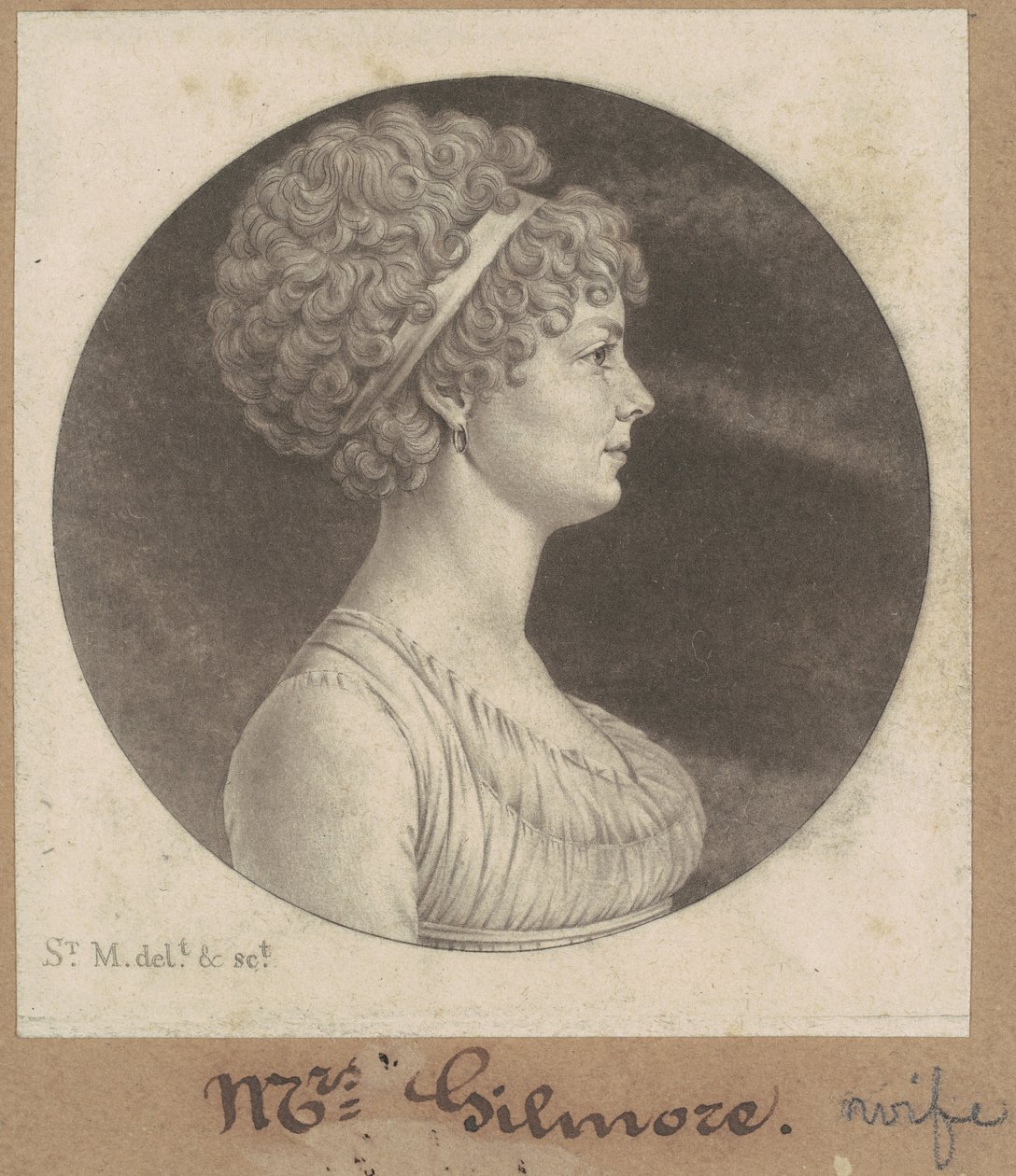 Mary Ann Smith Gilmor av Charles B. J. Févret de Saint Mémin