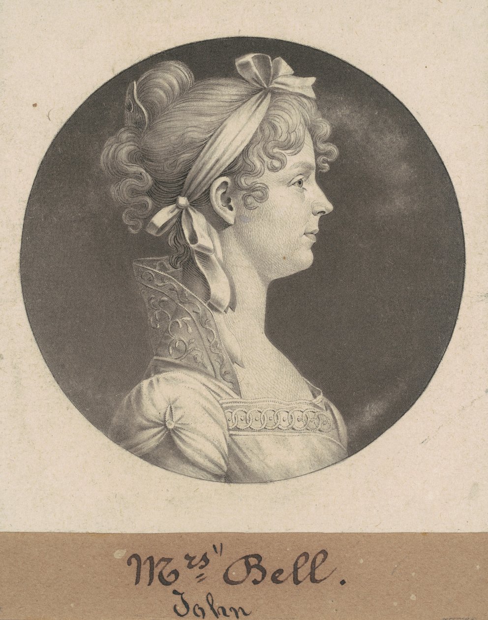 Mary Ann Walker Bell av Charles B. J. Févret de Saint Mémin