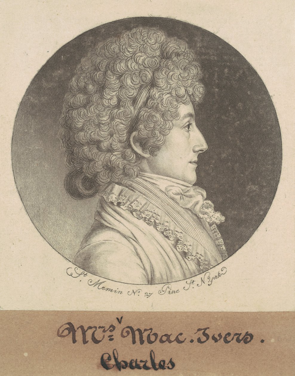 Mary Bache McEvers av Charles B. J. Févret de Saint Mémin