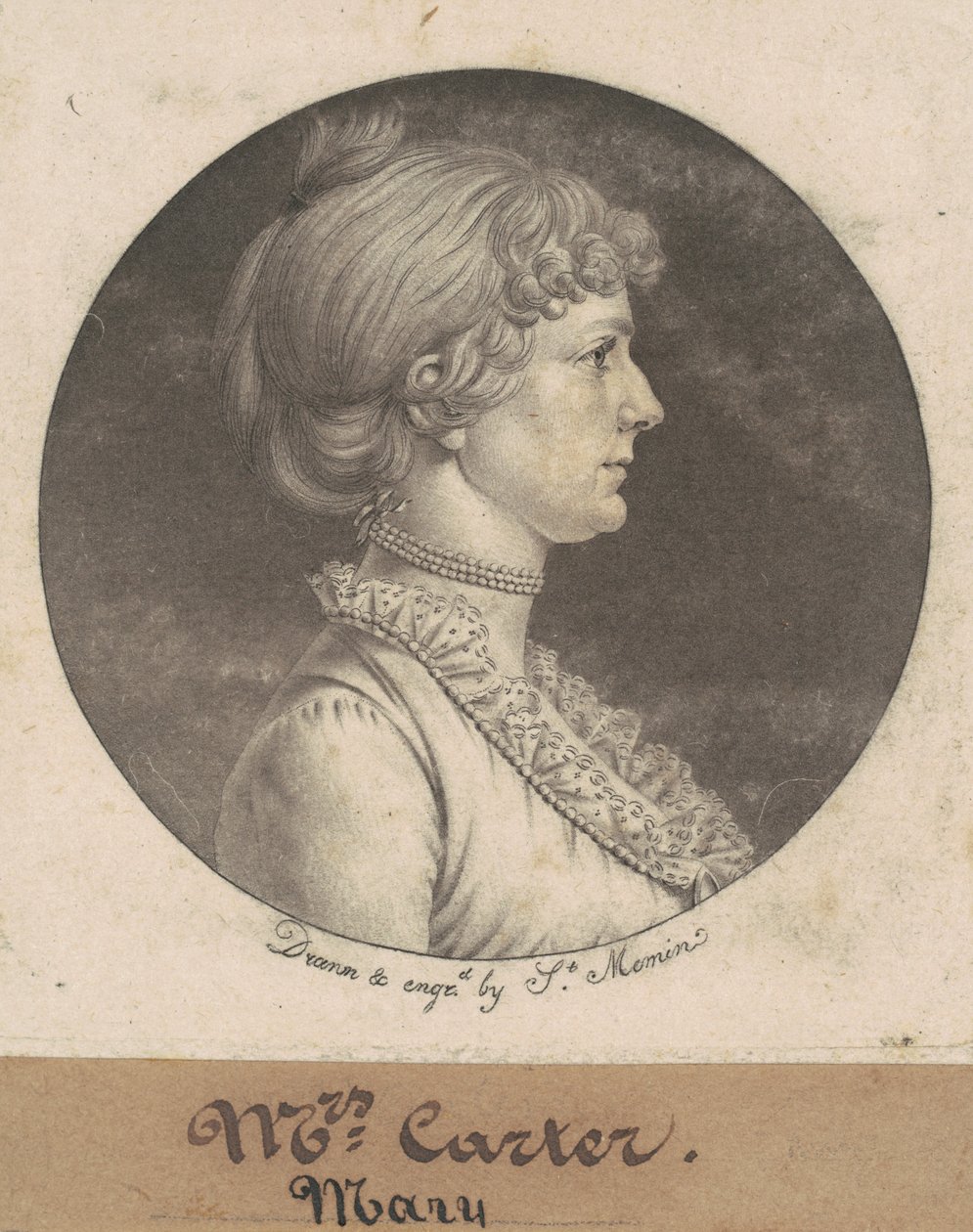 Mary Nelson Carter av Charles B. J. Févret de Saint Mémin