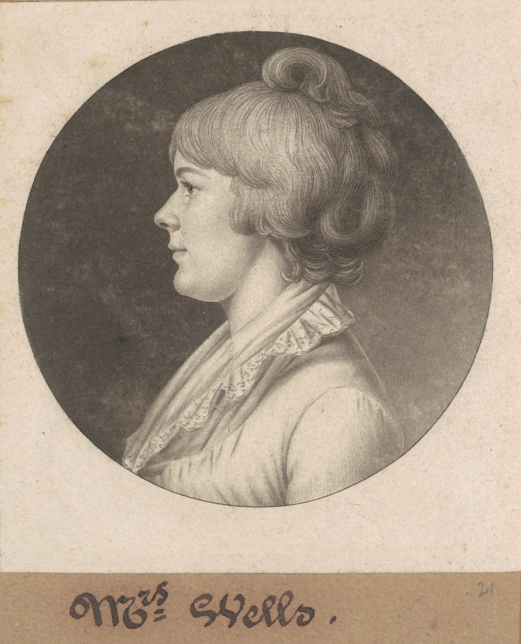 Mary Wright Sonntag Wells av Charles B. J. Févret de Saint Mémin