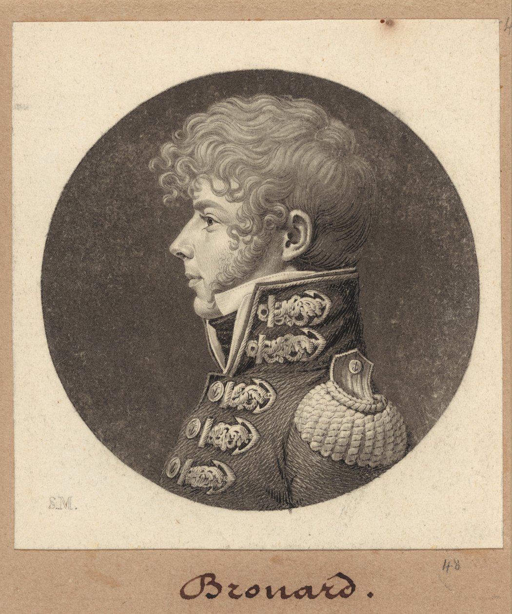 Michel Angelique Brouard av Charles B. J. Févret de Saint Mémin