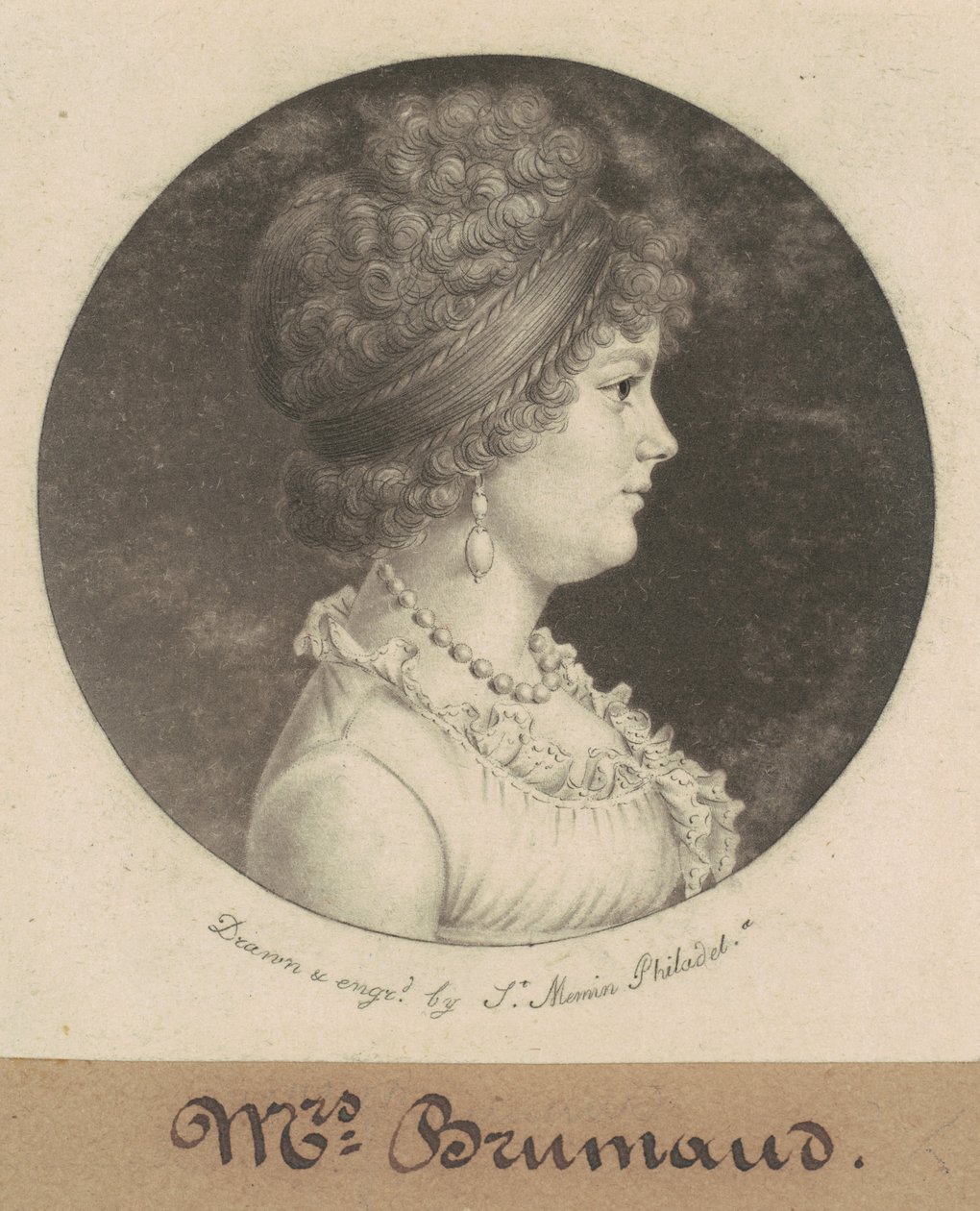 Fru Brumaud av Charles B. J. Févret de Saint Mémin
