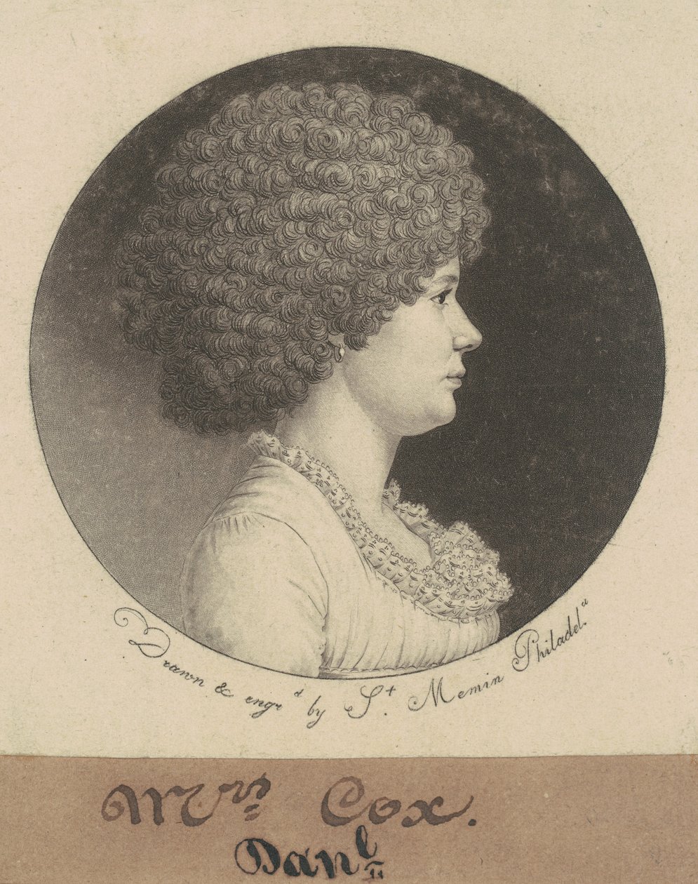 Mrs. Cox av Charles B. J. Févret de Saint Mémin