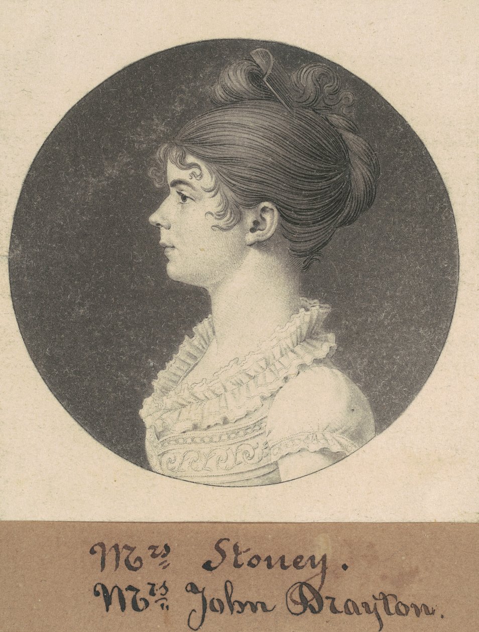 Mrs. William Drayton av Charles B. J. Févret de Saint Mémin