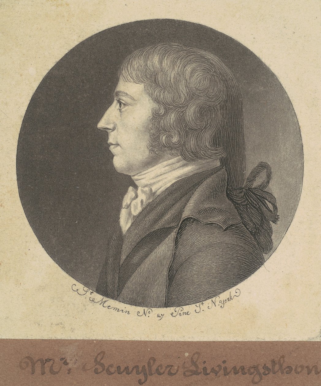 Peter Schuyler Livingston av Charles B. J. Févret de Saint Mémin